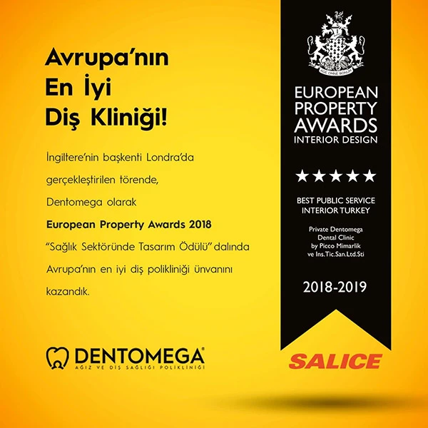 Dentomega Avrupa'nın En İyi Diş Kliniği ödülü