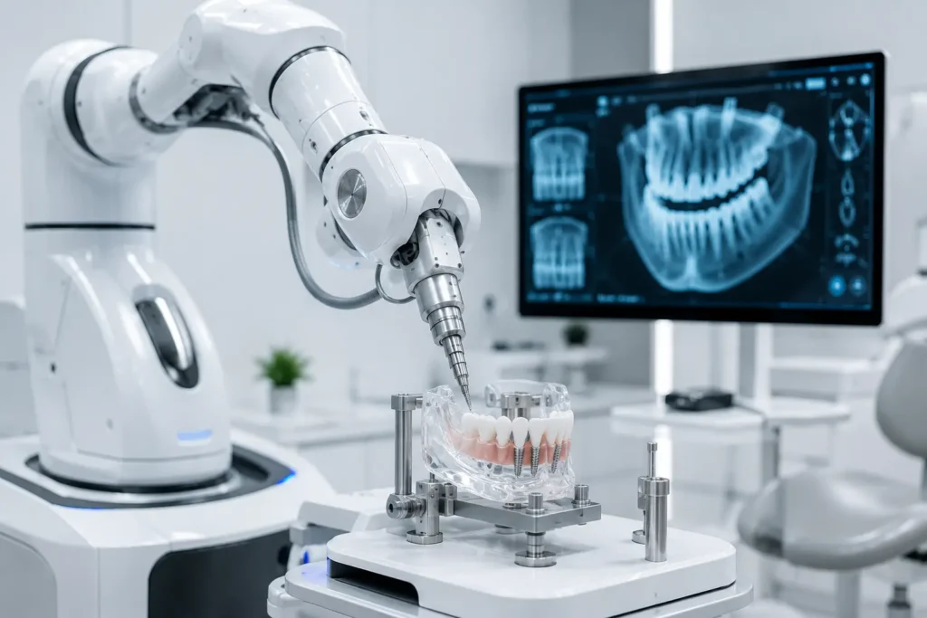 implantı robot yapıyor görüntüsü